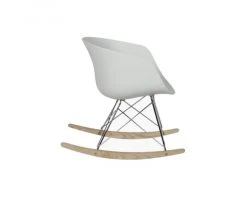 Meubles & Design Fauteuils Chaise à Bascule Scandinave Design Blanc -Magasin De Chaises chaise a bascule scandinave design blanc 2