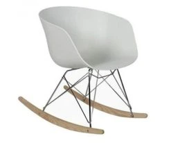 Meubles & Design Fauteuils Chaise à Bascule Scandinave Design Blanc