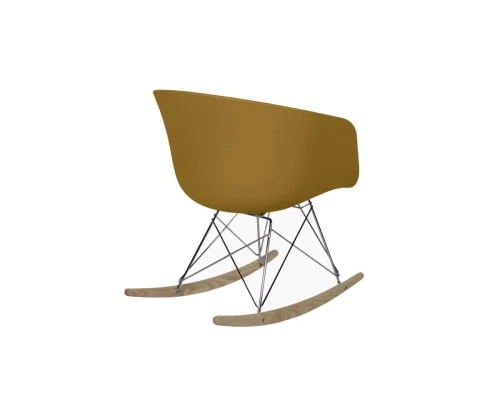 Chaise à bascule scandinave design moutarde Meubles & Design Fauteuils Chaise à Bascule Scandinave Design Moutarde -Magasin De Chaises chaise a bascule scandinave design moutarde 4