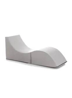 Talamo Italia Poufs Chaise Longue En éco-cuir Blanc