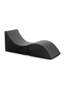 Talamo Italia Poufs Chaise Longue En éco-cuir Noir