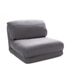Drawer Fauteuils Chauffeuse Convertible 1 Place En Tissu Gris Nuage