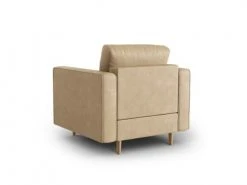 Micadoni Home Fauteuils Fauteuil 1 Place En Imitation Cuir Le Sable -Magasin De Chaises fauteuil 1 place en imitation cuir le sable 2