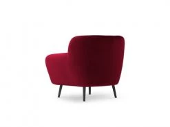 Micadoni Home Fauteuils Fauteuil 1 Place En Velours Rouge 2 Micadoni Home Fauteuils Fauteuil 1 Place En Velours Rouge -Magasin De Chaises fauteuil 1 place en velours rouge 2