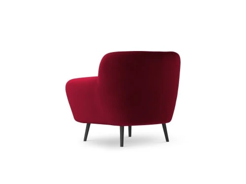 Fauteuil 1 place en velours rouge Micadoni Home Fauteuils Fauteuil 1 Place En Velours Rouge -Magasin De Chaises fauteuil 1 place en velours rouge 2