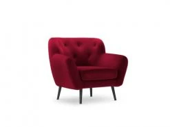 Micadoni Home Fauteuils Fauteuil 1 Place En Velours Rouge