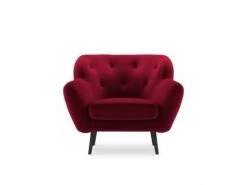 Micadoni Home Fauteuils Fauteuil 1 Place En Velours Rouge 4 Micadoni Home Fauteuils Fauteuil 1 Place En Velours Rouge -Magasin De Chaises fauteuil 1 place en velours rouge 4