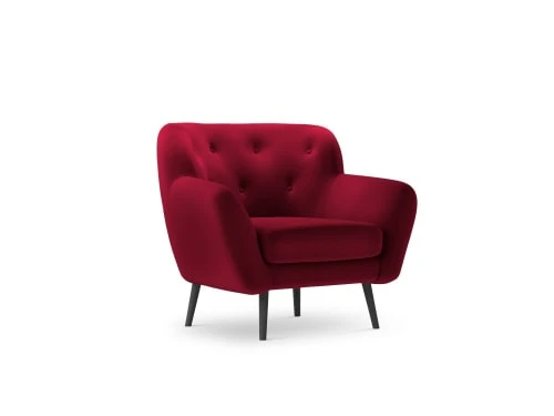 Fauteuil 1 place en velours rouge Micadoni Home Fauteuils Fauteuil 1 Place En Velours Rouge -Magasin De Chaises fauteuil 1 place en velours rouge