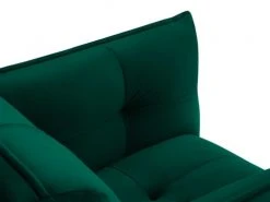 Micadoni Home Fauteuils Fauteuil 1 Place En Velours Vert Bouteille -Magasin De Chaises fauteuil 1 place en velours vert bouteille 10
