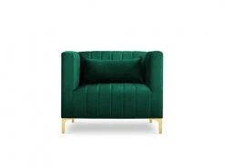 Micadoni Home Fauteuils Fauteuil 1 Place En Velours Vert Bouteille 4 Micadoni Home Fauteuils Fauteuil 1 Place En Velours Vert Bouteille -Magasin De Chaises fauteuil 1 place en velours vert bouteille 5