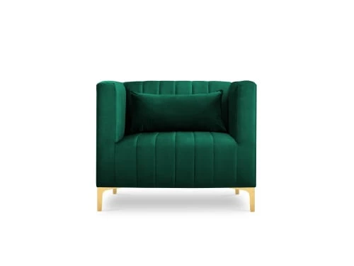Fauteuil 1 place en velours vert bouteille Micadoni Home Fauteuils Fauteuil 1 Place En Velours Vert Bouteille -Magasin De Chaises fauteuil 1 place en velours vert bouteille 5
