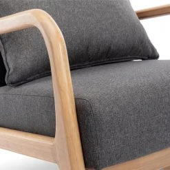 Alice's Garden Fauteuils Fauteuil à Bascule Design Bois Et Tissu Gris Foncé 3 Alice's Garden Fauteuils Fauteuil à Bascule Design Bois Et Tissu Gris Foncé -Magasin De Chaises fauteuil a bascule design bois et tissu gris fonce 3