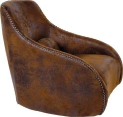 Kare Design Fauteuils Fauteuil à Bascule En Microfibre Marron -Magasin De Chaises fauteuil a bascule en microfibre marron 2