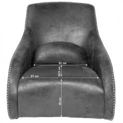 Kare Design Fauteuils Fauteuil à Bascule En Microfibre Marron -Magasin De Chaises fauteuil a bascule en microfibre marron 4