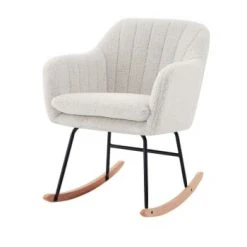 Baita Fauteuils Fauteuil à Bascule En Tissu 1 Place Noir 5 Baita Fauteuils Fauteuil à Bascule En Tissu 1 Place Noir -Magasin De Chaises fauteuil a bascule en tissu 1 place blanc 7