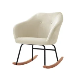 Baita Fauteuils Fauteuil à Bascule En Tissu 1 Place Crème 5 Baita Fauteuils Fauteuil à Bascule En Tissu 1 Place Crème -Magasin De Chaises fauteuil a bascule en tissu 1 place creme 5