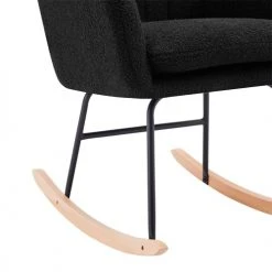 Baita Fauteuils Fauteuil à Bascule En Tissu 1 Place Noir 3 Baita Fauteuils Fauteuil à Bascule En Tissu 1 Place Noir -Magasin De Chaises fauteuil a bascule en tissu 1 place noir 3