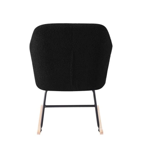 Fauteuil à bascule en tissu 1 place noir Baita Fauteuils Fauteuil à Bascule En Tissu 1 Place Noir -Magasin De Chaises fauteuil a bascule en tissu 1 place noir 4