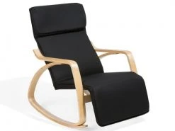 Beliani Fauteuils Fauteuil à Bascule Noir