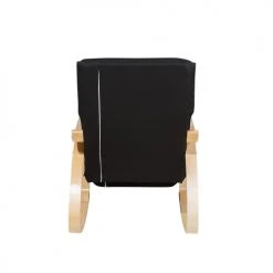 Beliani Fauteuils Fauteuil à Bascule Noir -Magasin De Chaises fauteuil a bascule noir 5