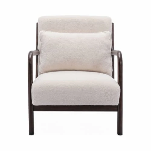 Fauteuil à bouclettes , pieds bois d'hévéa teinté wengé Alice's Garden Fauteuils Fauteuil à Bouclettes , Pieds Bois D'hévéa Teinté Wengé -Magasin De Chaises fauteuil a bouclettes pieds bois d hevea teinte wenge 3