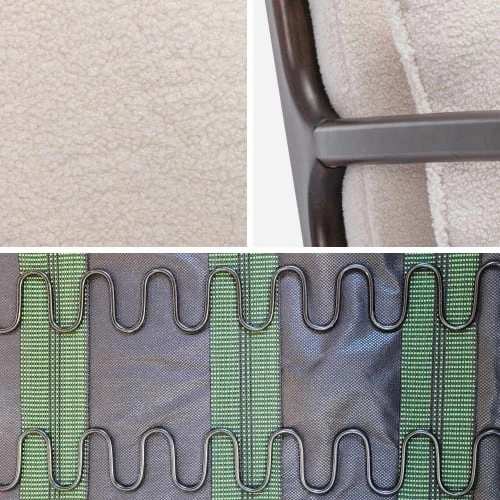 Fauteuil à bouclettes , pieds bois d'hévéa teinté wengé Alice's Garden Fauteuils Fauteuil à Bouclettes , Pieds Bois D'hévéa Teinté Wengé -Magasin De Chaises fauteuil a bouclettes pieds bois d hevea teinte wenge 5