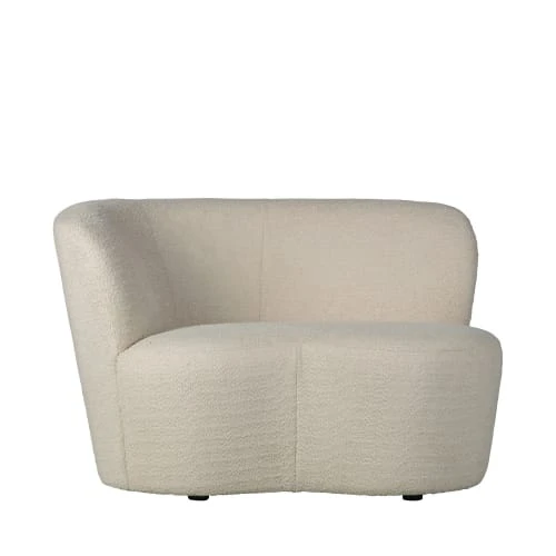 Fauteuil angle gauche en tissu bouclette ecru Woood Fauteuils Fauteuil Angle Gauche En Tissu Bouclette Ecru -Magasin De Chaises fauteuil angle gauche en tissu bouclette ecru