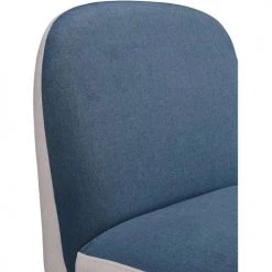 ATHM DESIGN Fauteuils Fauteuil Assise Polyester Bleu Pieds Bois 4 ATHM DESIGN Fauteuils Fauteuil Assise Polyester Bleu Pieds Bois -Magasin De Chaises fauteuil assise polyester bleu pieds bois 4