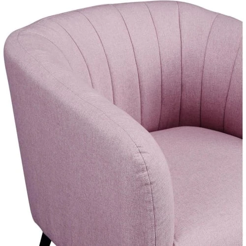 Fauteuil assise polyester rose pieds métal ATHM DESIGN Fauteuils Fauteuil Assise Polyester Rose Pieds Métal -Magasin De Chaises fauteuil assise polyester rose pieds metal 3