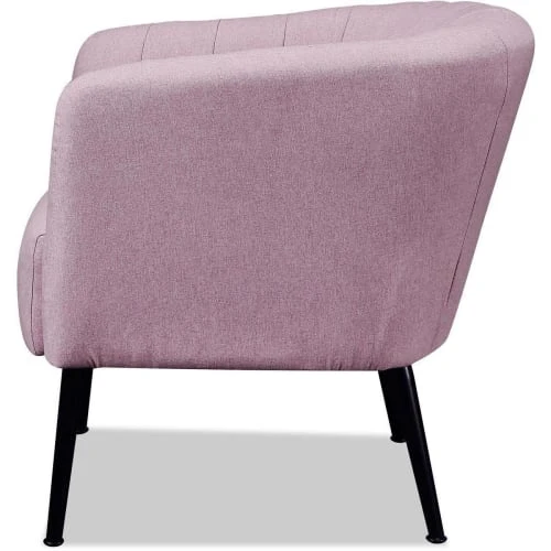 Fauteuil assise polyester rose pieds métal ATHM DESIGN Fauteuils Fauteuil Assise Polyester Rose Pieds Métal -Magasin De Chaises fauteuil assise polyester rose pieds metal 4