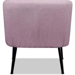 ATHM DESIGN Fauteuils Fauteuil Assise Polyester Rose Pieds Métal 5 ATHM DESIGN Fauteuils Fauteuil Assise Polyester Rose Pieds Métal -Magasin De Chaises fauteuil assise polyester rose pieds metal 5
