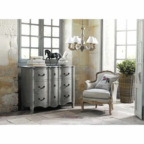 Fauteuil bergère en lin pieds en manguier blanchi Maisons Du Monde Fauteuils Fauteuil Bergère En Lin Pieds En Manguier Blanchi -Magasin De Chaises fauteuil bergere en lin pieds en manguier blanchi 1000 10 33 130536 4