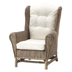 Maisons Du Monde Fauteuils Fauteuil BergĂšre En Rotin Et Coussins Ivoire