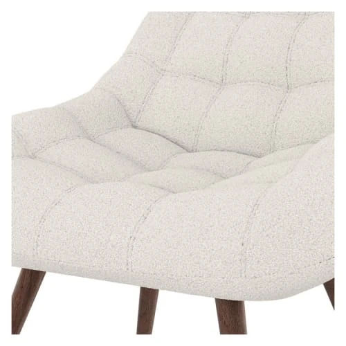 Rendez Vous Déco Fauteuils Fauteuil Blanc Effet Laine Bouclette 2 Rendez Vous Déco Fauteuils Fauteuil Blanc Effet Laine Bouclette – Image 2
