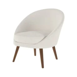 Rendez Vous Déco Fauteuils Fauteuil Blanc Effet Laine Bouclette