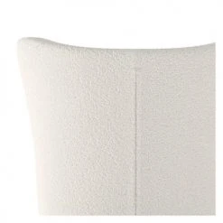 Rendez Vous Déco Fauteuils Fauteuil Blanc Effet Laine Bouclette Et Pieds En Bois D'hévéa -Magasin De Chaises fauteuil blanc effet laine bouclette et pieds en bois d hevea 3