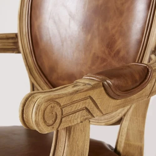 Fauteuil cabriolet en cuir marron effet vieilli Maisons Du Monde Fauteuils Fauteuil Cabriolet En Cuir Marron Effet Vieilli -Magasin De Chaises fauteuil cabriolet en cuir marron effet vieilli 1000 1 7 199513 4