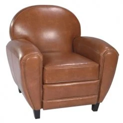 Rendez Vous Déco Fauteuils Fauteuil Camel En Croute De Cuir Enduite -Magasin De Chaises fauteuil camel en croute de cuir enduite 5