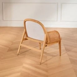 Robin Des Bois Fauteuils Fauteuil Cannage Et Velours -Magasin De Chaises fauteuil cannage et velours 3