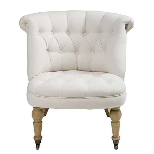 Fauteuil capitonné coloris lin Maisons Du Monde Fauteuils Fauteuil Capitonné Coloris Lin -Magasin De Chaises fauteuil capitonne coloris lin 1000 6 4 166300 2