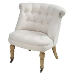 Maisons Du Monde Fauteuils Fauteuil Capitonné En Lin Beige Ficelle -Magasin De Chaises fauteuil capitonne coloris lin constantin 1000 6 4 166300 1