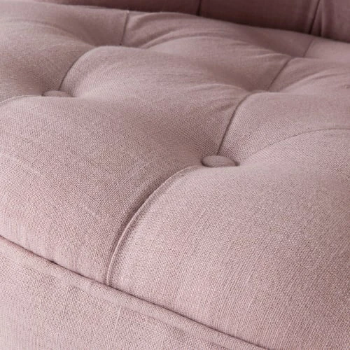 Fauteuil capitonné en lin lavé rose poudré Maisons Du Monde Fauteuils Fauteuil Capitonné En Lin Lavé Rose Poudré -Magasin De Chaises fauteuil capitonne en lin lave rose poudre 1000 15 33 175472 4