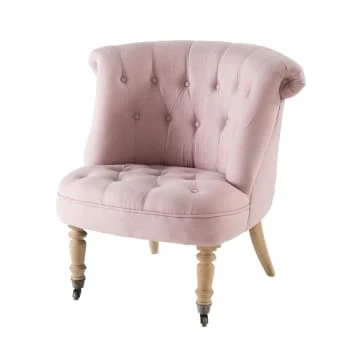 Fauteuil capitonné en velours vert Maisons Du Monde Fauteuils Fauteuil Capitonné En Velours Vert -Magasin De Chaises fauteuil capitonne en lin lave rose poudre constantin 1000 15 33 175472 1
