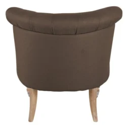Maisons Du Monde Fauteuils Fauteuil Capitonné En Lin Taupe -Magasin De Chaises fauteuil capitonne en lin taupe 1000 16 3 220132 3