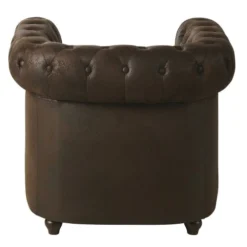 Maisons Du Monde Fauteuils Fauteuil Capitonné En Suédine Marron 2 Maisons Du Monde Fauteuils Fauteuil Capitonné En Suédine Marron -Magasin De Chaises fauteuil capitonne en suedine marron 1000 10 4 147604 3