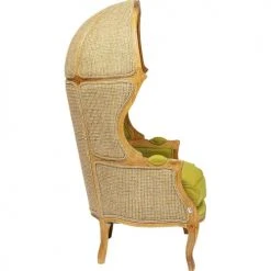 Kare Design Fauteuils Fauteuil Carrosse Vert Et Chêne -Magasin De Chaises fauteuil carrosse vert et chene 4