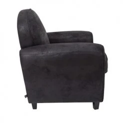 Toilinux Fauteuils Fauteuil Club Confortable De Couleur Noir -Magasin De Chaises fauteuil club confortable de couleur noir 2