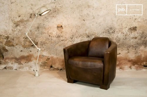 Fauteuil club en cuir marron PIB Fauteuils Fauteuil Club En Cuir Marron -Magasin De Chaises fauteuil club en cuir marron 2