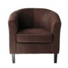 Maisons Du Monde Fauteuils Fauteuil Club En Suédine Marron