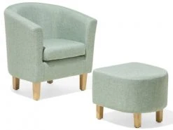 Beliani Fauteuils Fauteuil Club En Tissu Vert Clair